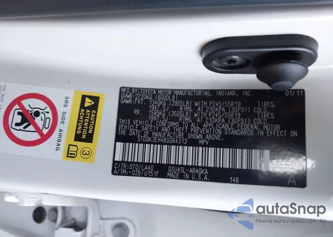 2011 Toyota Highlander Limited V6 from USA, damaged, VIN 5TDDK3EH4BS064313